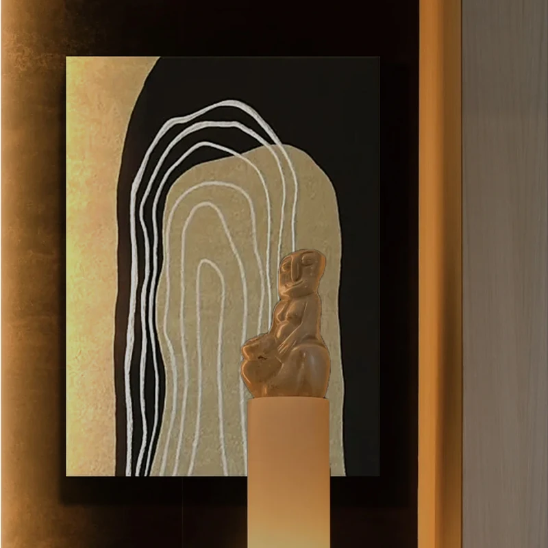 Home Decor Modern Hand Made Wall Art Canvas Painting 3 d Abstract Wall Decoration Sandstone Textured Frameless Painting