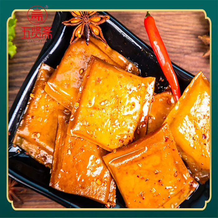Вкусные готовые к употреблению соевые бобовые творожные продукты пряные вегетарианские мясные сушеные закуски из тофу