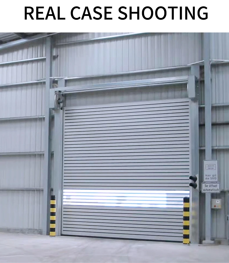 High speed high quality automatic aluminum alloy rolling shutter door automatic roll up garage door