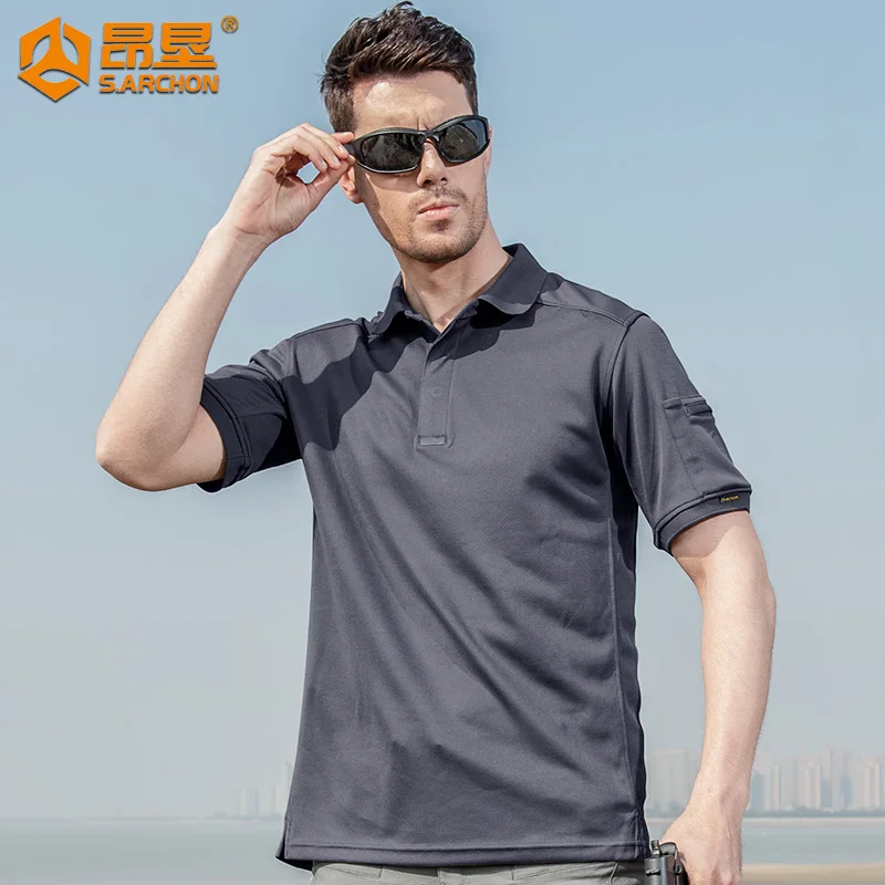 S-ARCHON Commander Multifunctional Tactical Outdoor Quick-drying POLO light fashion Short Sleeve T-shirt customized