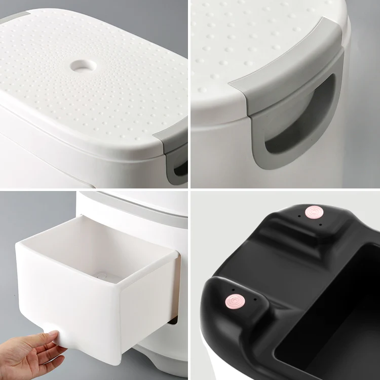 Hanser HSW-002X Household High Quality Plastic Storage Stool  With Storage  Box Anti-skidding Child Stool Antiskid Kids Stool