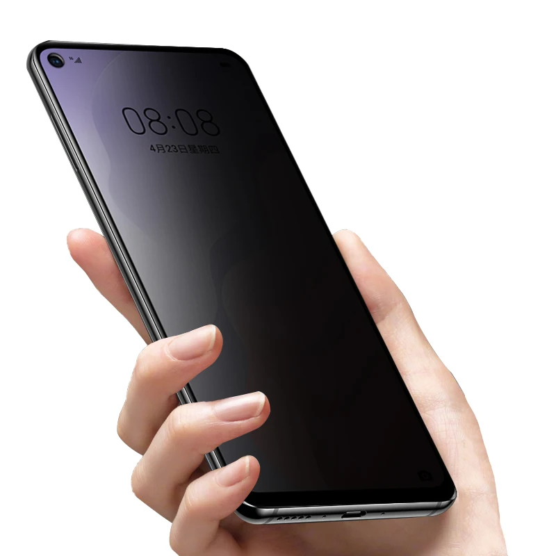 
For Huawei Nova 7 Privacy Anti-spy Tempered Glass Screen Protector 9H Screen Film Cell Phone Privacy Screen Protector 
