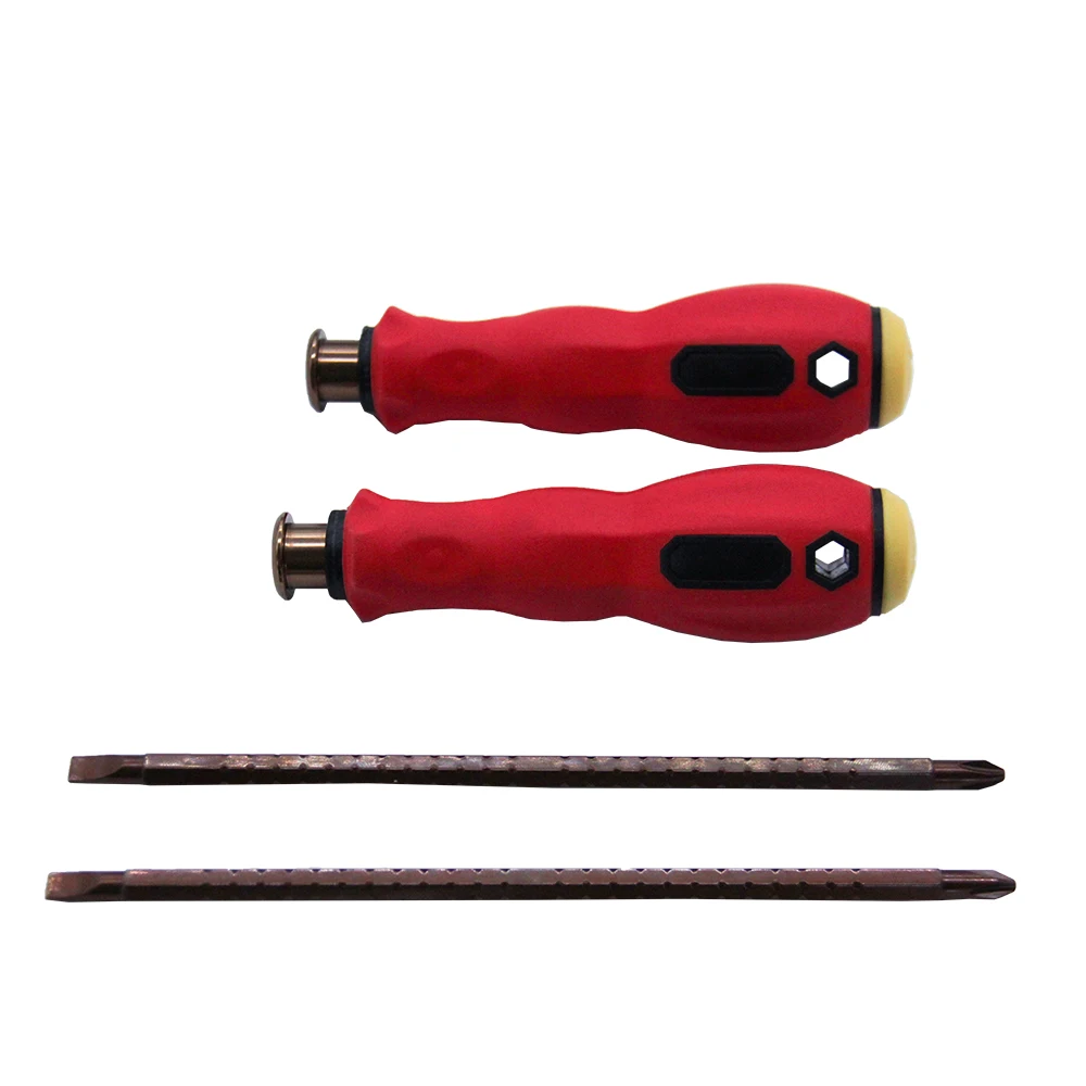 Wholesales 2 in 1 Adjustable Screw drive 6.5mm SL6& PH2 Screwdriver Set Cr-V Steel Screwdriver Magnetic With Rubber Handle