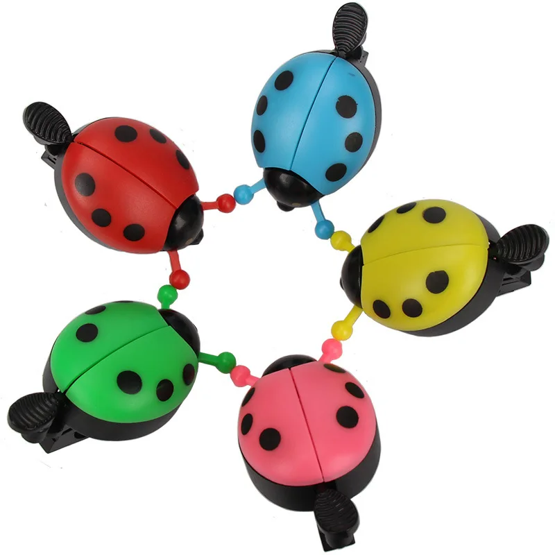 Latest research and development bicycle bell cartoon Ladybug bike bell can spread its wings baby carriage bell cycle horn
