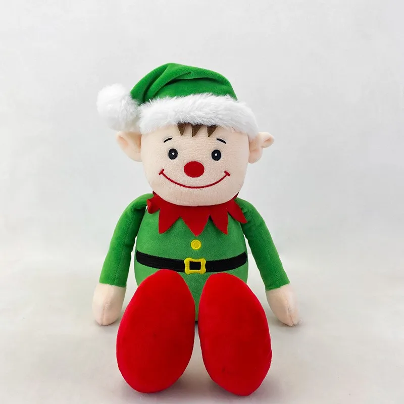 Christmas Stuffed Doll Santa Elk Claus Elf Snowman Plush Toys For Carnival Festival Present Gift For Children Festive Decoration