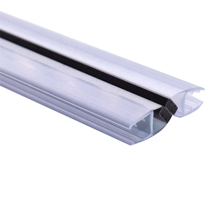 90 degree opening Waterproof Bathroom Glass Door Sealing Strip Plastic  Magnetic Shower Shower Cabinet Door Seal