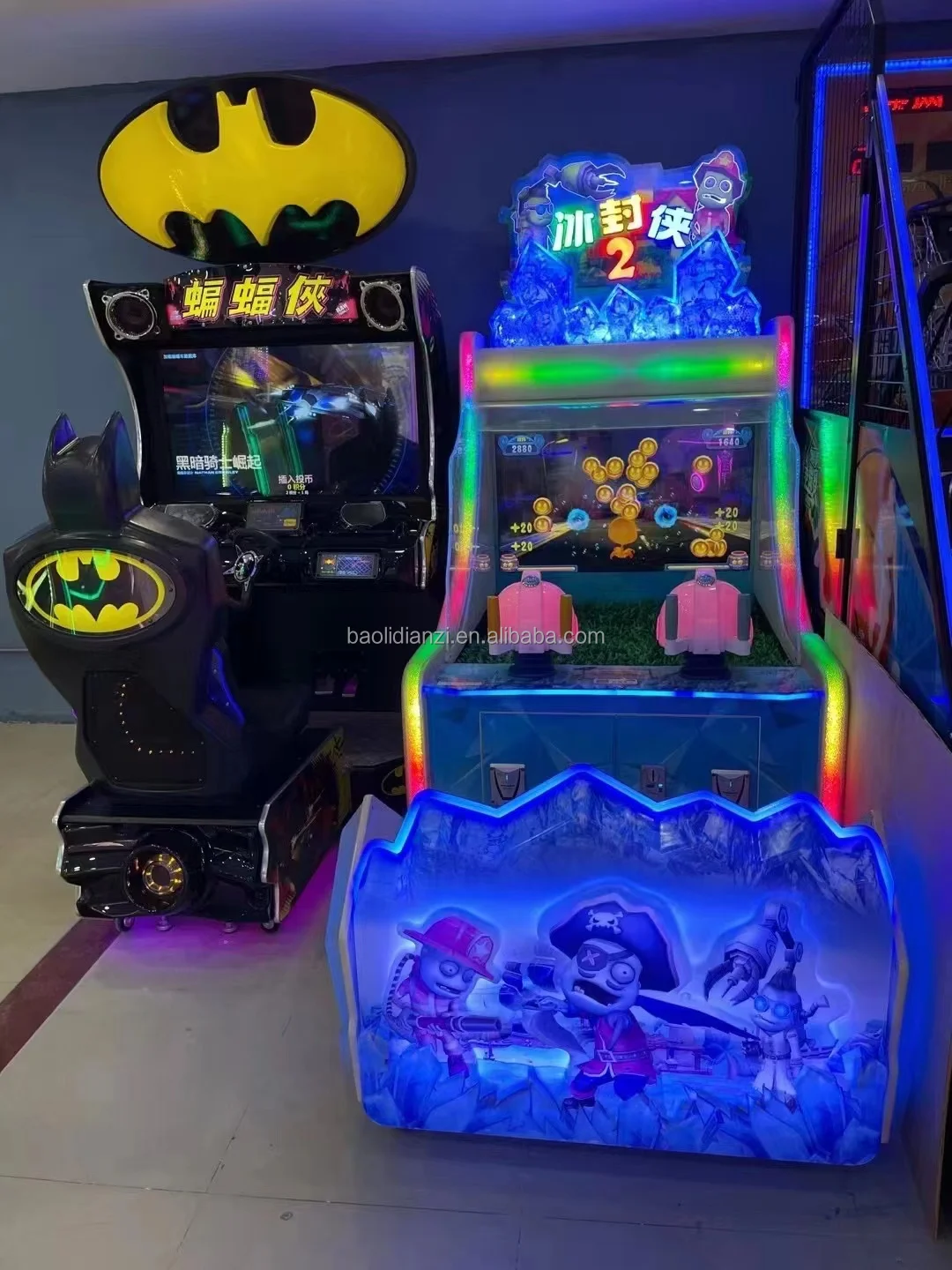 Used Two-Person Shooter Kids Playground Coin Operated Game Zombie Water Gun and Coin Pusher Hand Shooting Experience