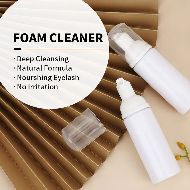 Private Label Eyelash Extensions Shampoo Lashes Cleaner Kit Easy Fan Eyelash Extention Makeup Remover Primer Striplash Cleaner