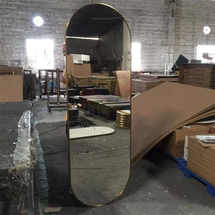 Wholesale Modern  Mirror for Bathroom Wall Mounted Large Welding Stainless Steel Frame Mirrors Mirrors Factory