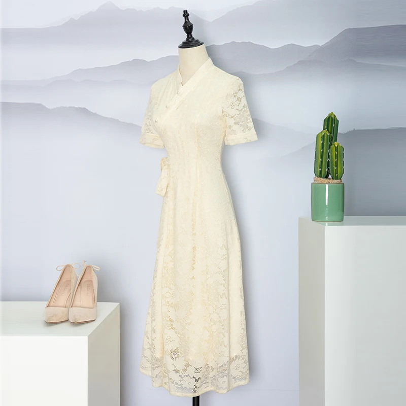 New Product Modern Luxury Chinese Traditional Clothing Cheongsam Qipao Botton