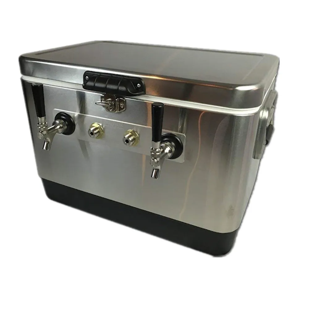 dual faucet draft beer jockey box  - 2 Tap cooler