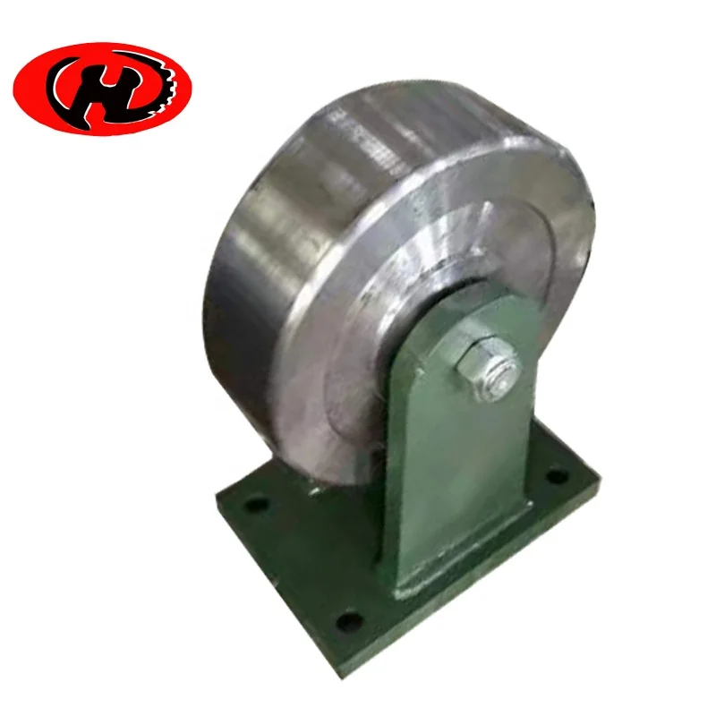 5 tons loading per wheel steel caster wheels flat tread steel roller track wheels