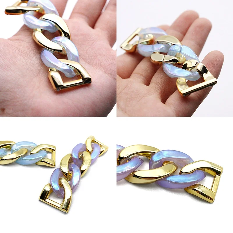 RS008 2023 New Trend acrylic Shoes Accessories buckles Decoration accessories plastic shoes chain