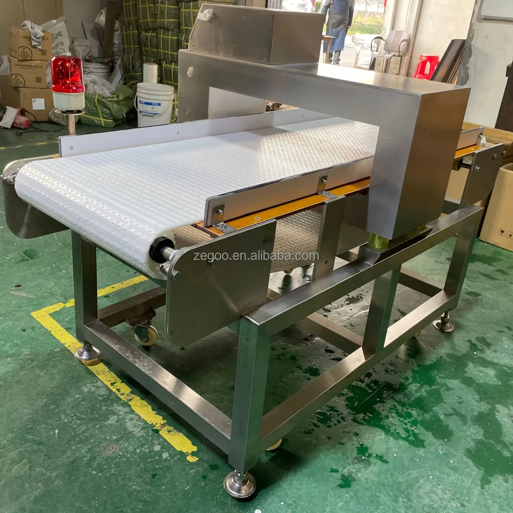 Modular tape belt water proof wash down metal detector for frozen fruits