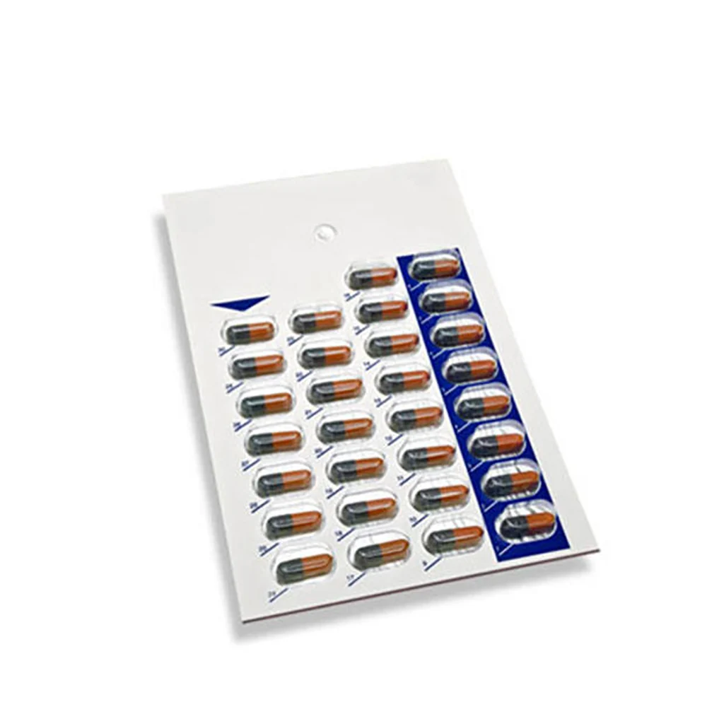 hot sale customized plastic medical one two three fold tray pill plastic blister cards packaging for capsules