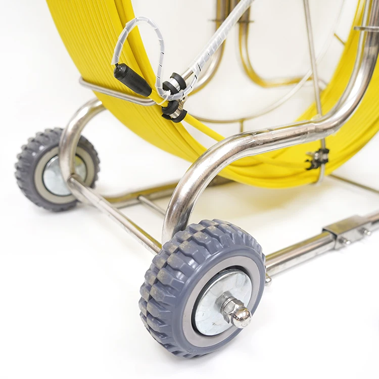 Waterproof Pipe Inspection System Industrial Drain Pipeline Push Rod Borescope Pan Tilt Camera