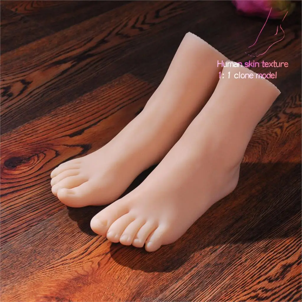 1 Pair Factory Outlet Foot Model Jewelry display Silicone mannequin Realistic sexy foot model