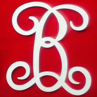 monogram font ornament MDF letter M