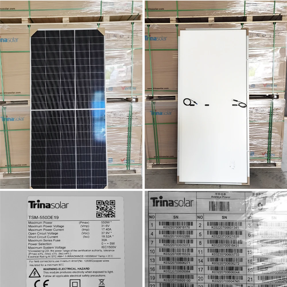 Trina Eu Rotterdam Stock Pequeno Solar Panels 415W 420W 435W 440W Mono Half Cut Topcon Solar Panel