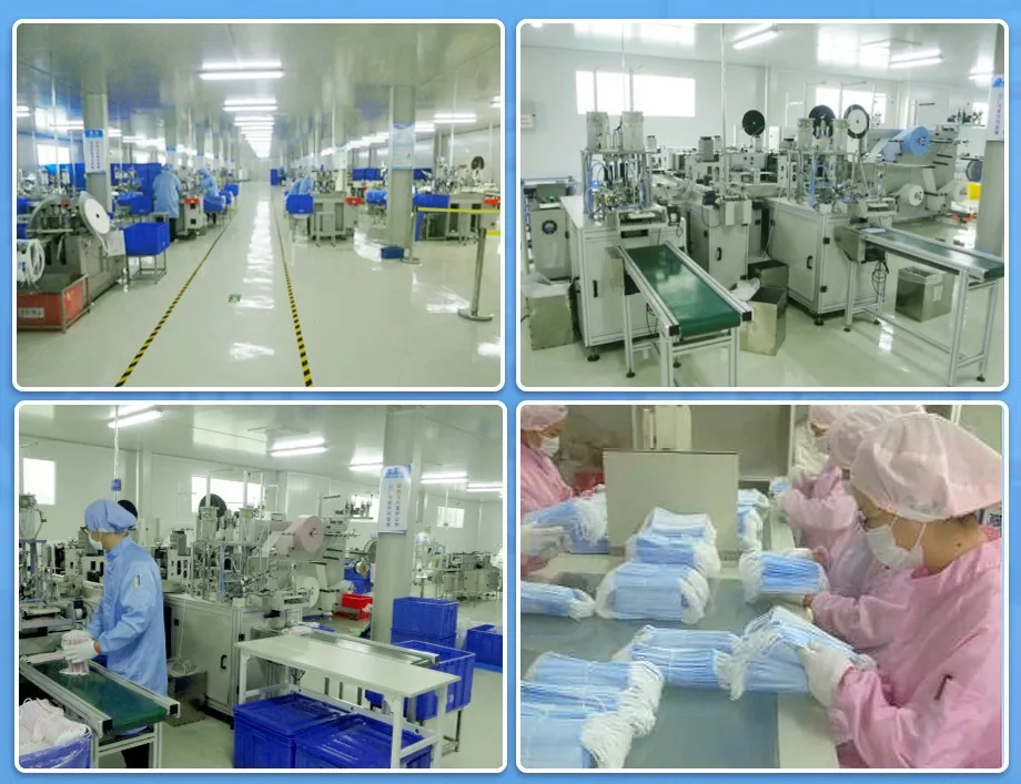 Women Black Non Woven Fabric Masks Blue Level 3 ASTM F2100 Three Layer Medical Masks Hospital Surgical Face Masks