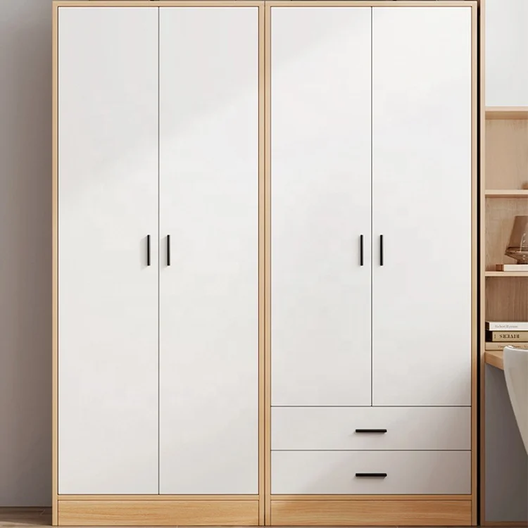 Modern wooden wardrobe bedroom furniture open style storage closet drawer clothes wardrobe cabinet
