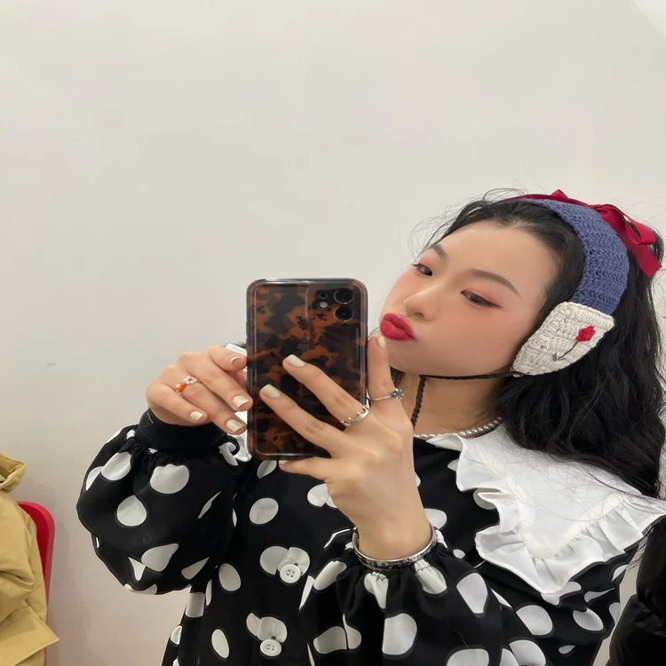 
 Мягкие приятные для кожи хлопчатобумажные Модные индивидуальные винтажные цветочные элементы вязанные крючком шерстяные амбушюры  