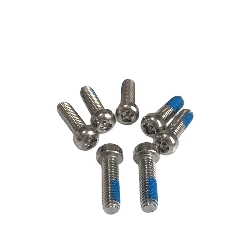 JSCREW M6*20 torx head glue blue patch thread locking anti theft machine screw