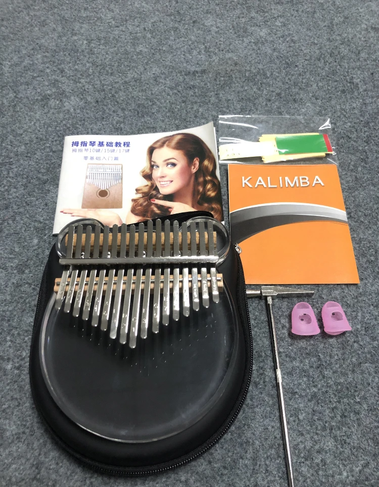 17 Key Finger Kalimba Acacia Mbira Sanza Thumb Piano Kalimba