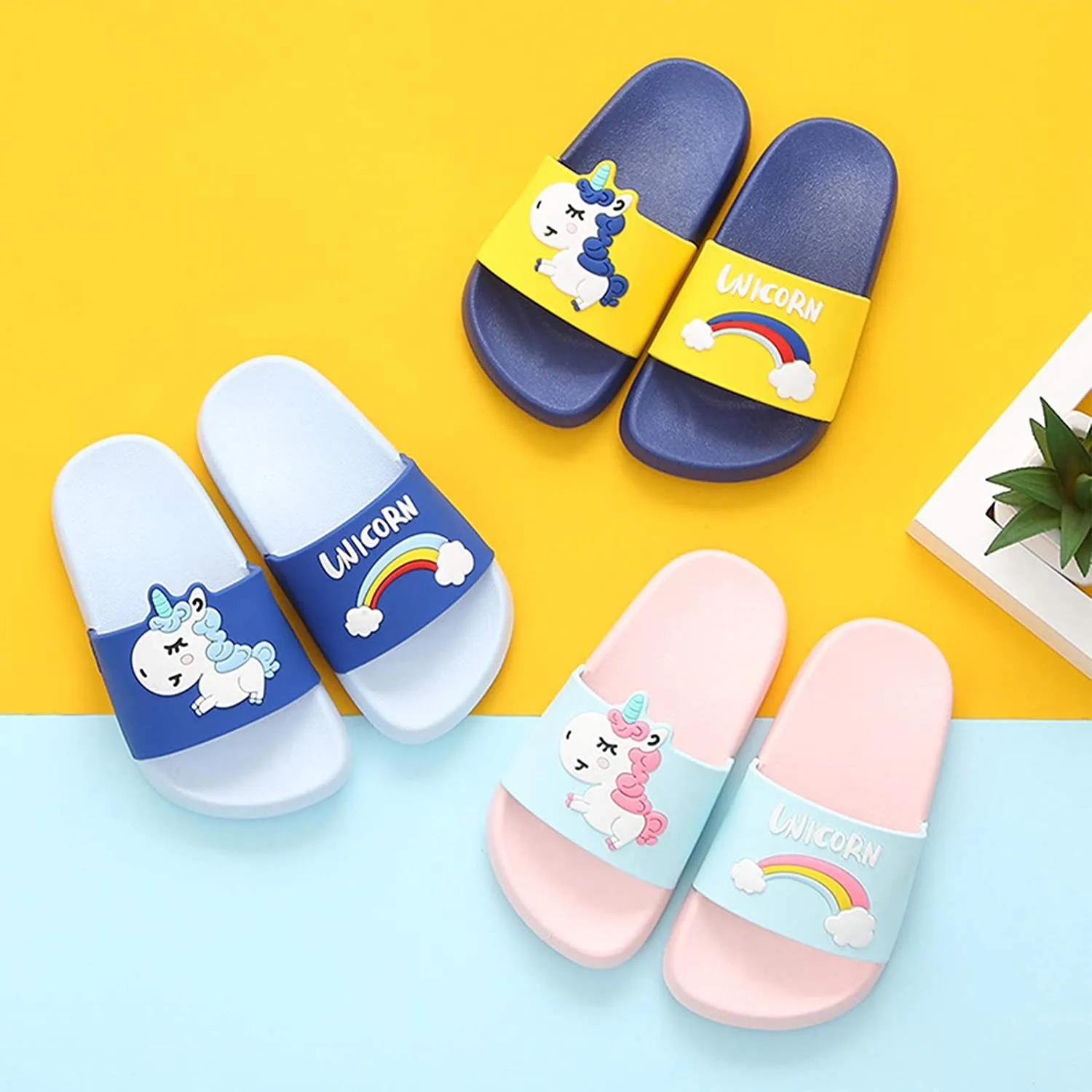 FREE SAMPLE Little Kids Unicorn Slippers Slides Sandals Non-Slip Summer Slippers Lightweight Beach Pool Water Shoes