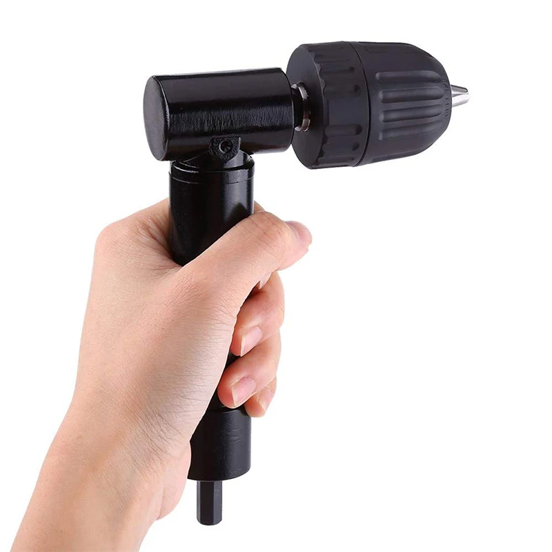 90 Degree Right Angle Drill Attachment Drives Electric Drill With Plastic Chuck