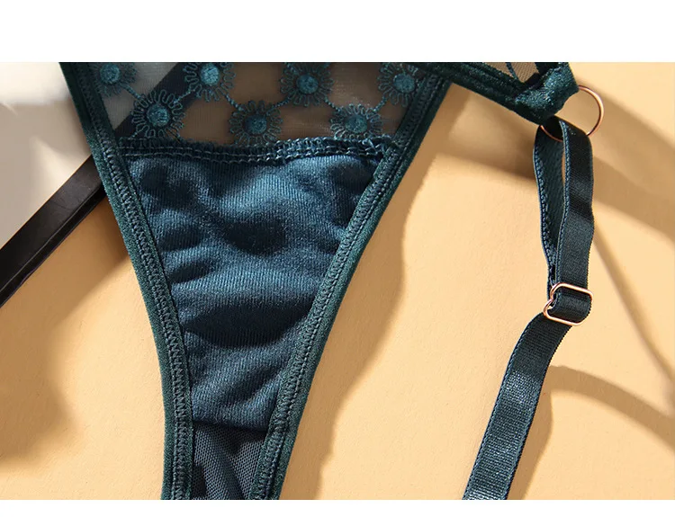 Sweet desire micro sexy floral jacquard thong female low waist breathable tulle adjustable strap ladies plus size panties