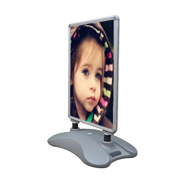 Прямая поставка от производителя A1 серебряная наружная подвижная двухсторонняя подставка для плакатов АЗС