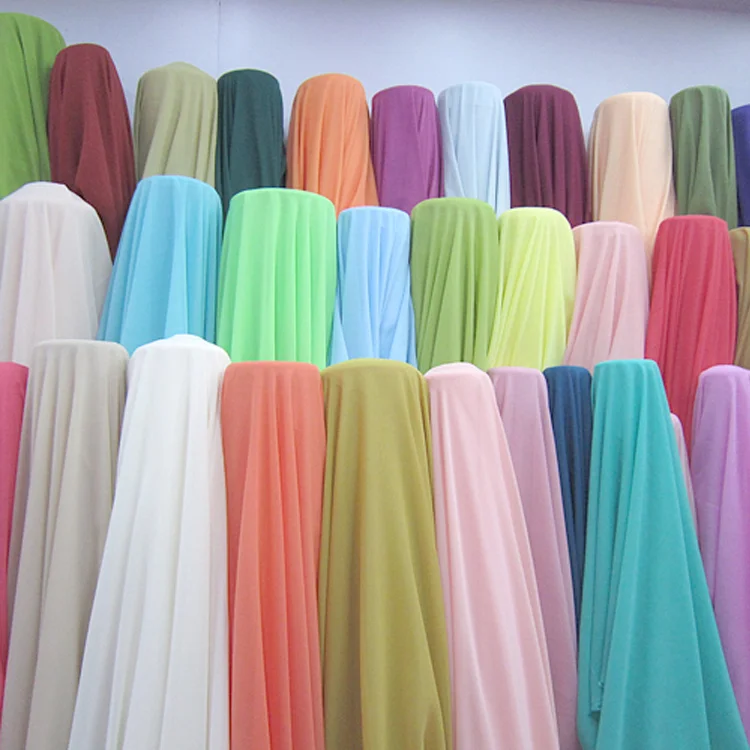 Hot Selling korean silk flowers crafts chiffon fabric stocklot for Skirts