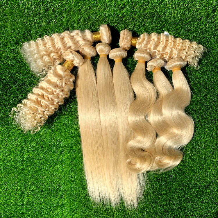 
Wholesale Blonde 613 virgin Human Hair Extension,613 Cuticle Aligned Virgin Hair bundle,40 Inch Blonde hair bundles with closure 