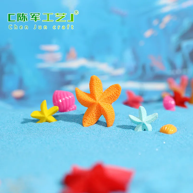 Mini color starfish landscape decoration resin crafts accessories Mediterranean pentagonal