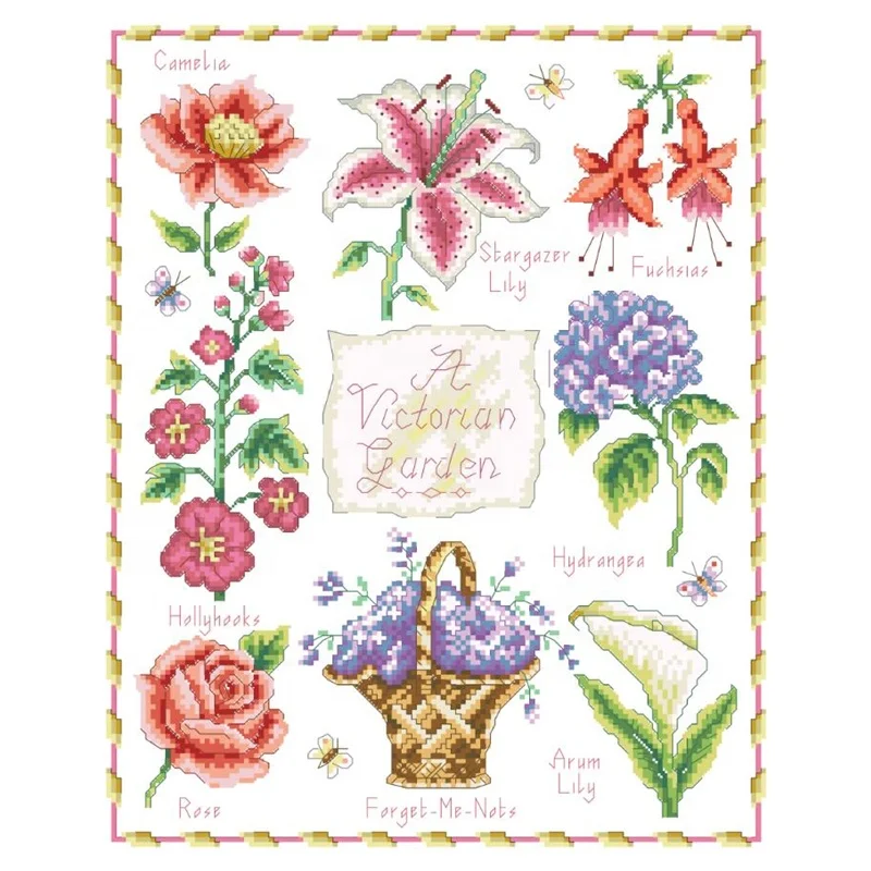 
Набор для вышивки крестом DPH124 в викторианском стиле, комплект из белой ткани «сделай сам» без рисунка, игольчатая вышивка, 18 карат, 14 карат, 11 карат 