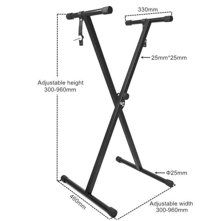 Под заказ может быть Съемная Однотрубная x электрическая подставка для клавиатуры пианино