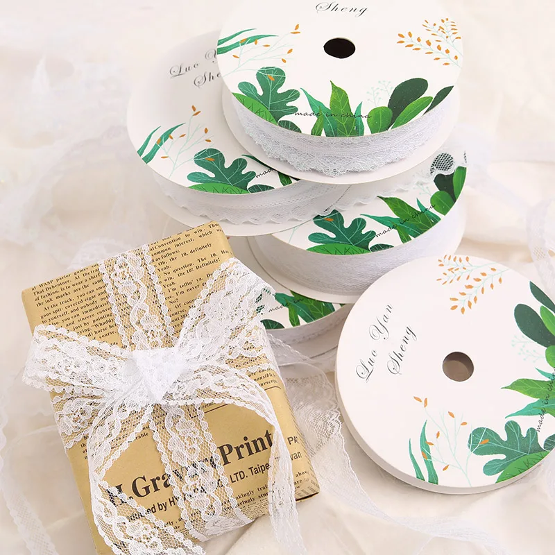 Wholesale custom wedding bridal gift wrapping bow lace ribbon flora ribbon