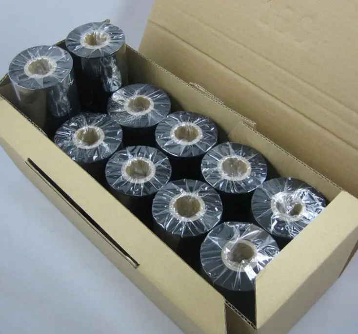 High quality bar code ribbon heat transfer typewriter resin black ribbon