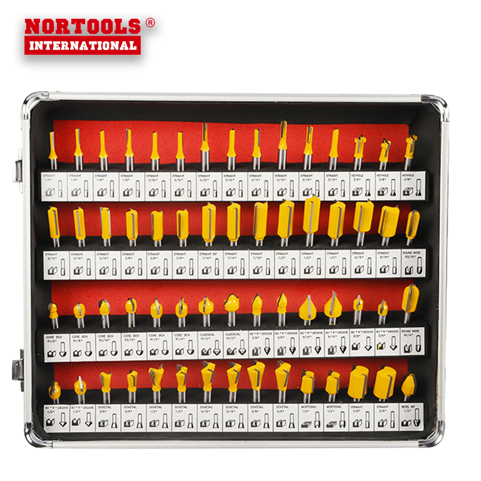 Hot Sales 100PCS Straight Cove Flush Wood Router Bit Set