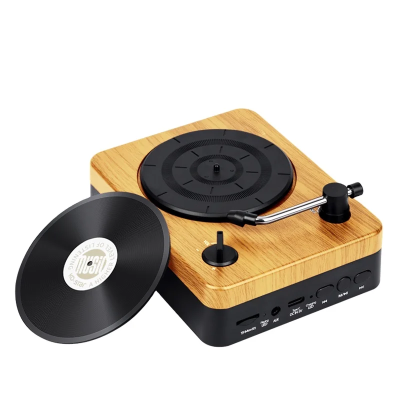 2023 Portable Retro Bluetooth Speaker with Clock Display Function Mini Wireless Speakers for Outdoor