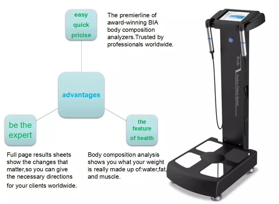 GOMECY Fitness Center Intelligent Multifrequency Body Composition Analysis Fat Analysis Machine by Bioelectrical Impedance