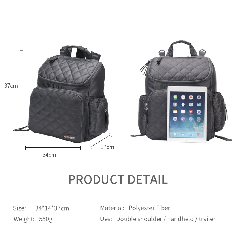 Waterproof Baby Bags Set Mummy Travel Multi-function Mummy Bag And Nappy Changing Diaper Bag