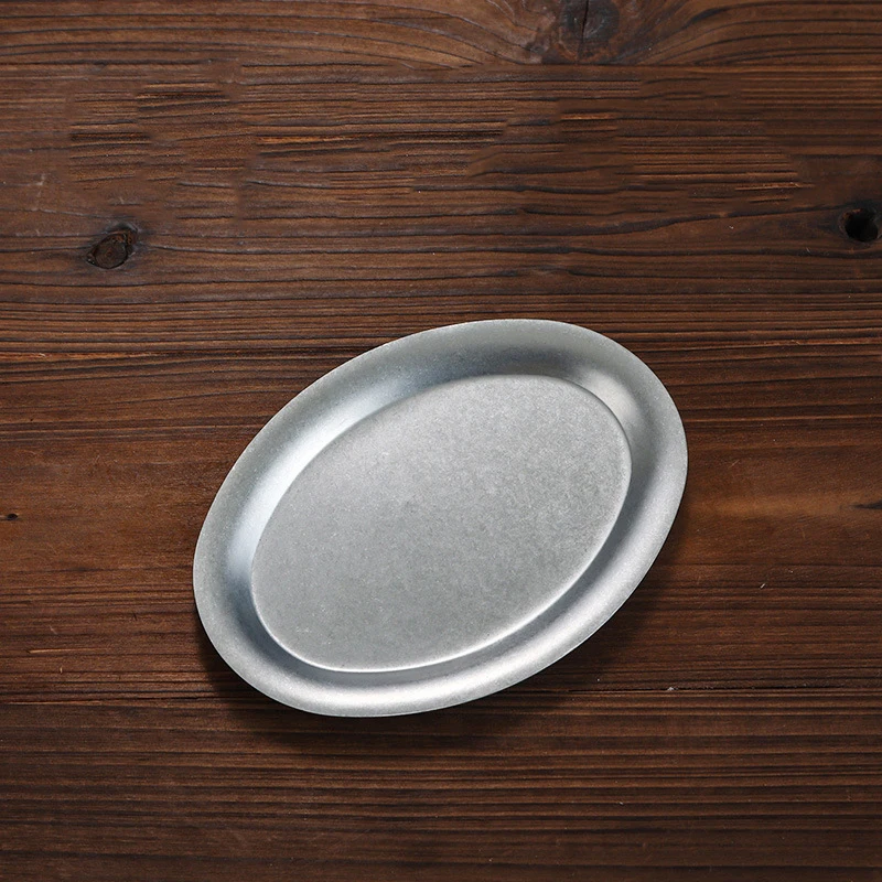 304 stainless steel retro grilled fish plate, antique oval plate, do old pan barbecue hot pot platter, snack dishes