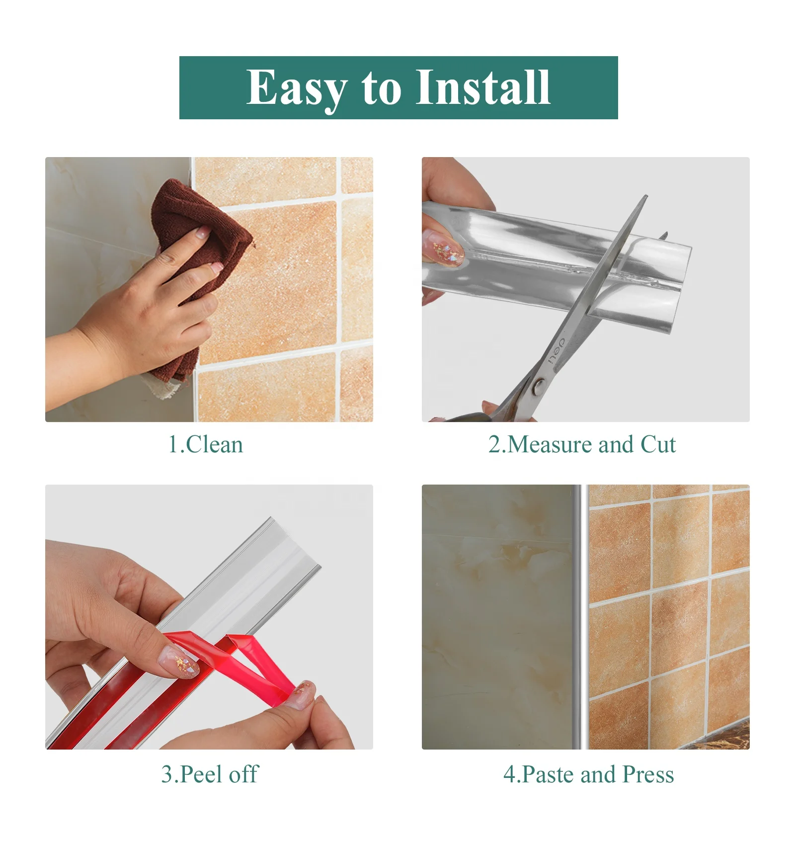 Peel and Stick Baby Proofing Edge Corner Trim Guards  Decorative Protectors for Wall Cabinet Table Drawers