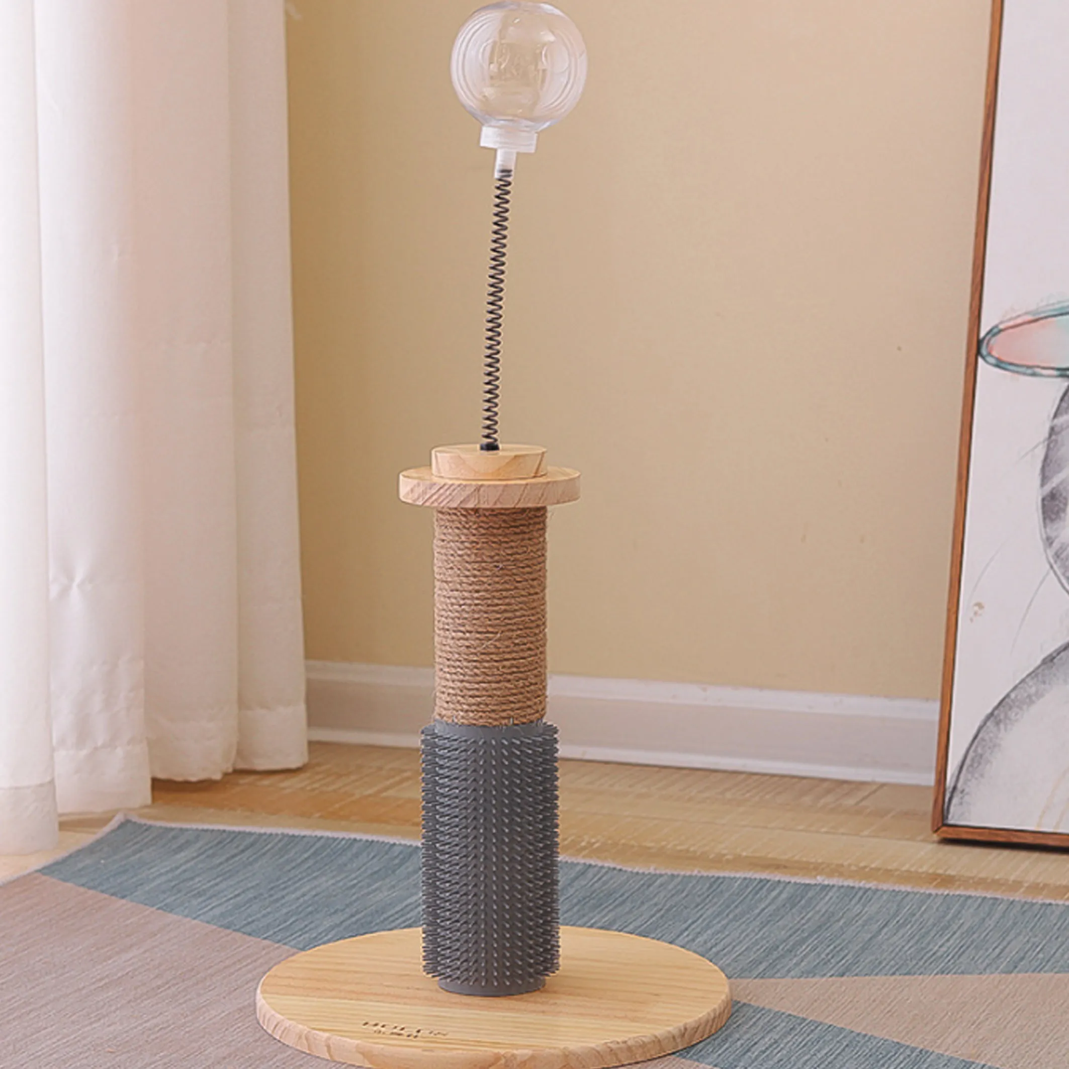 Factory Direct Sales Solid Wood Turntable Cat Toy Pet Tableware Education Tumbler Food Drop Ball