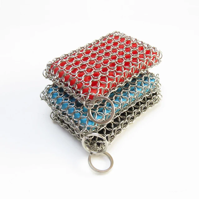 Чугунная сковорода скребок Chainmail очиститель