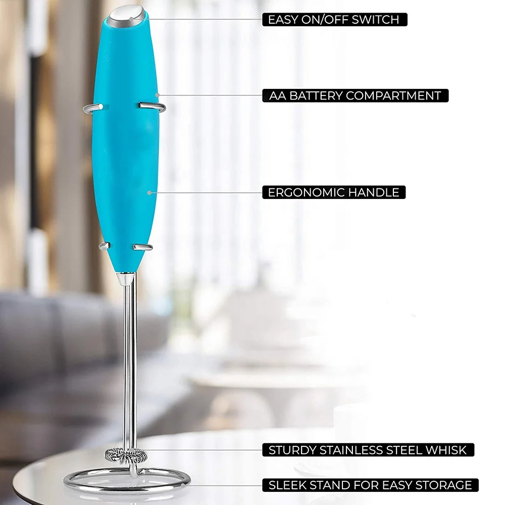 Top Seller 2023New Handheld Automatic Electric Battery hand mixers milk Cappuccino, Latte frother