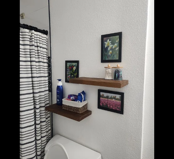 Floating Wood Shelves Rustic Shelf Handcrafted Wide Wooden Wall Shelves for Living Room Bedroom Kitchen Bathroom Farmhouse