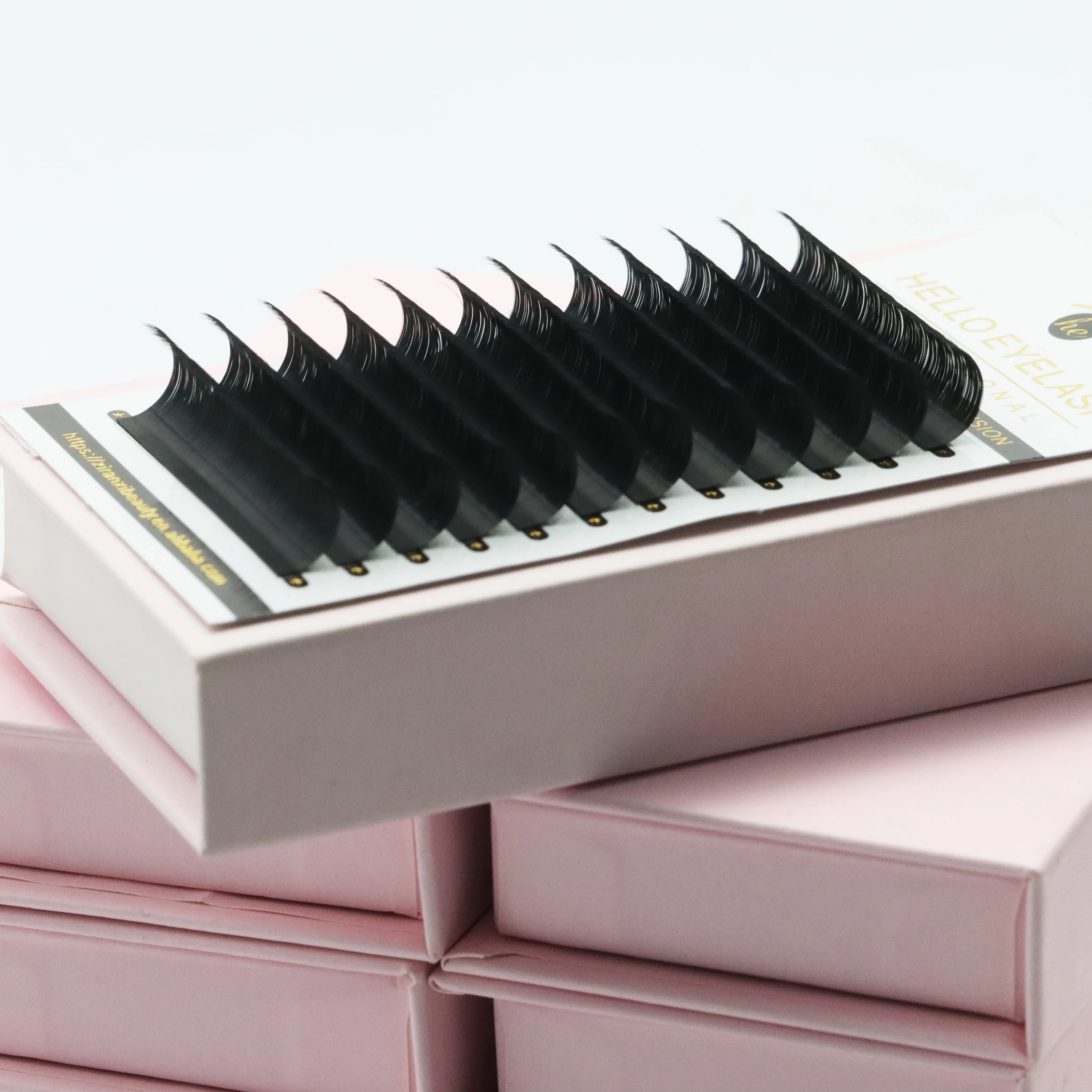 Handmade Individual Lash Extensions Trays Dd Curl Volume Eyelash Extensions Trays Velvet Lash Extensions Wholesaler 16 Rows